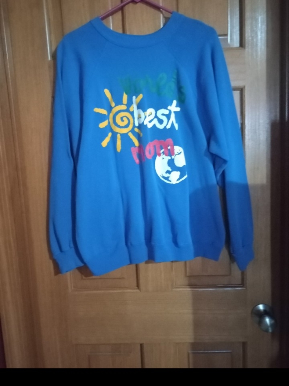 Blue Graphic Sweatshirt - Casual Crewneck Sweater
